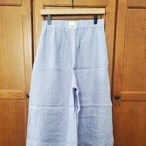 STALF Studio Wide Leg Linen Trousers in Wisteria- Medium